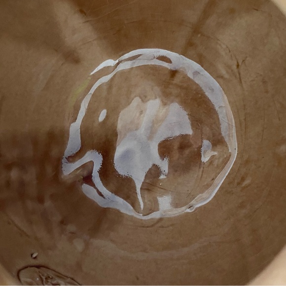 Art Pottery Pitcher Dan Lasser Signed Vermont Glaze Red Tulip 6.25” Green Beige - Picture 10 of 16